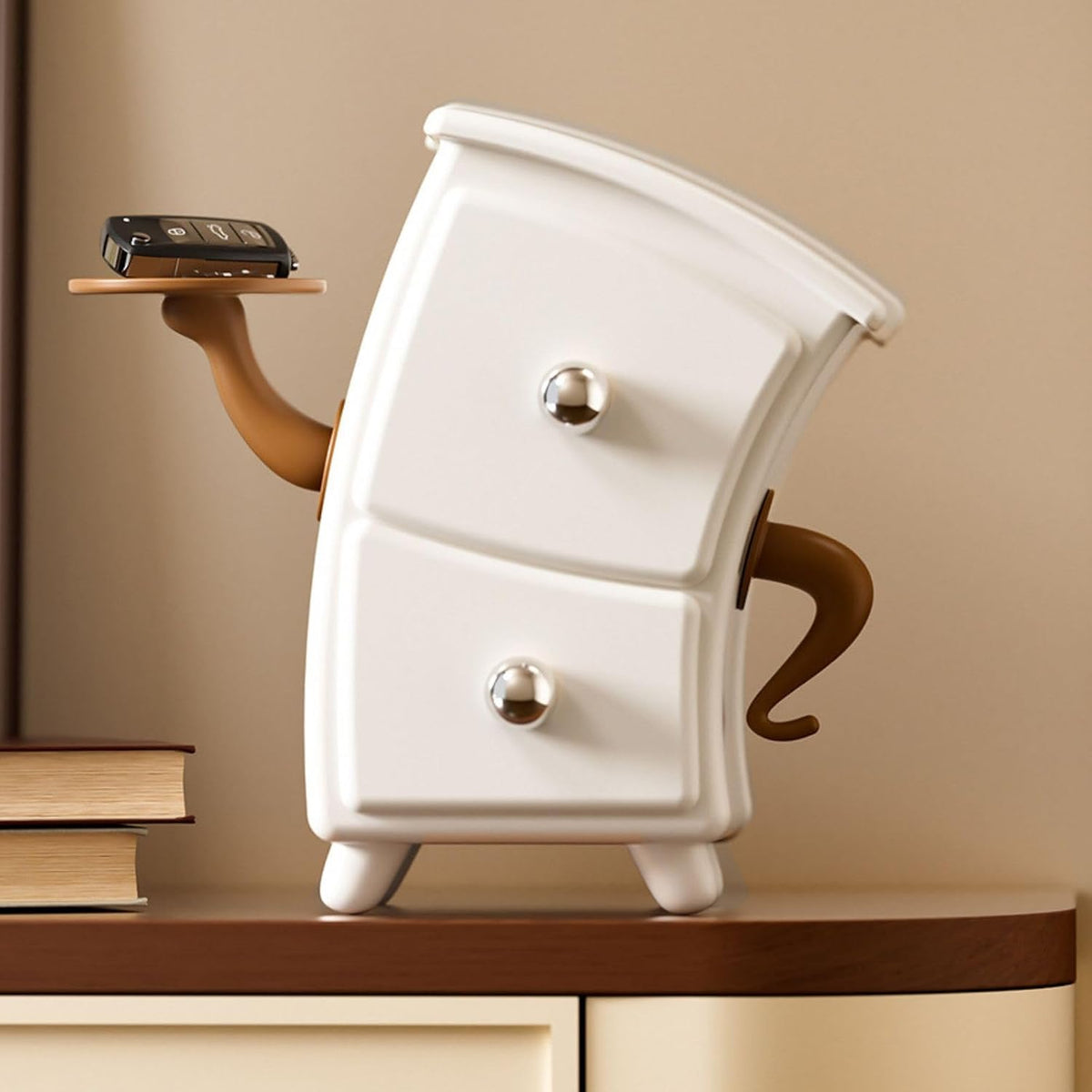 Curved White Mini Drawer Organizer - view 3