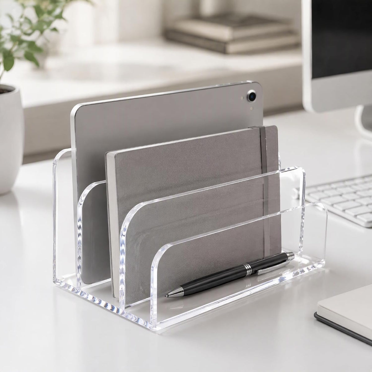 White Metal File Holder - view 4