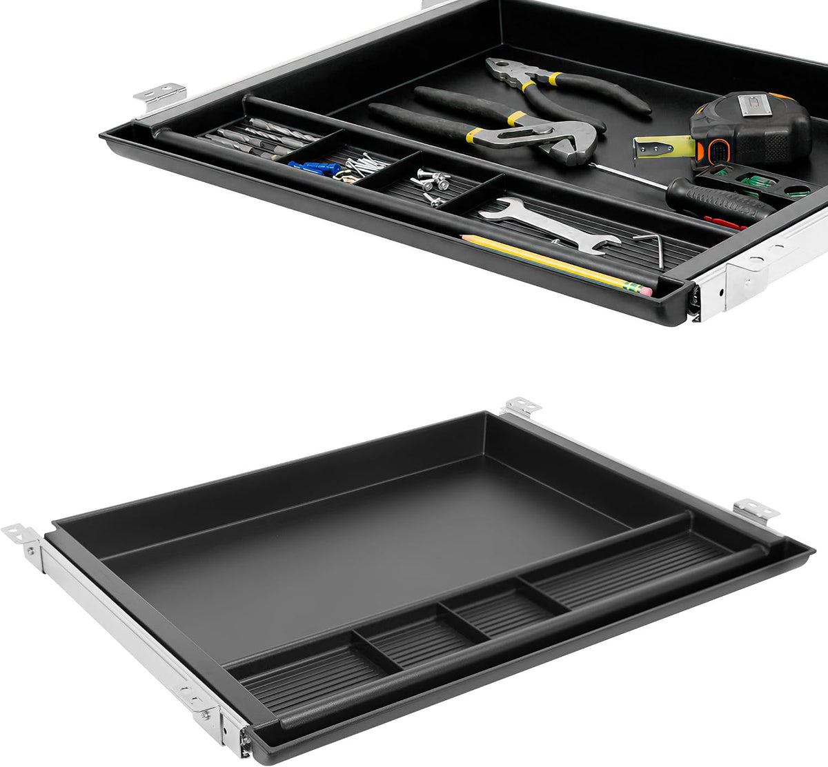 Black Compartment Drawer Tray - view 4