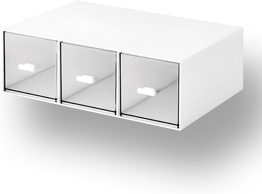 White Three-Drawer Storage Organizer - view 1