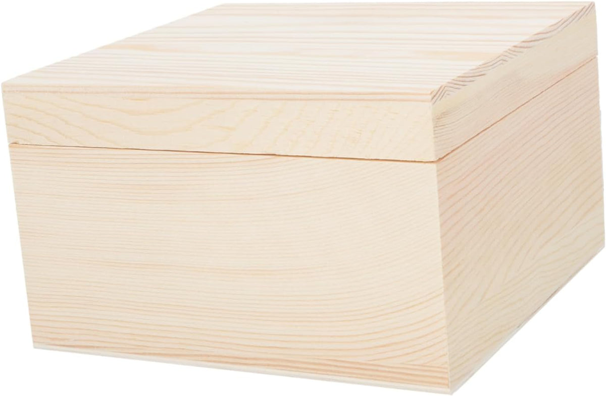 Plain Wooden Box with Lid - view 1