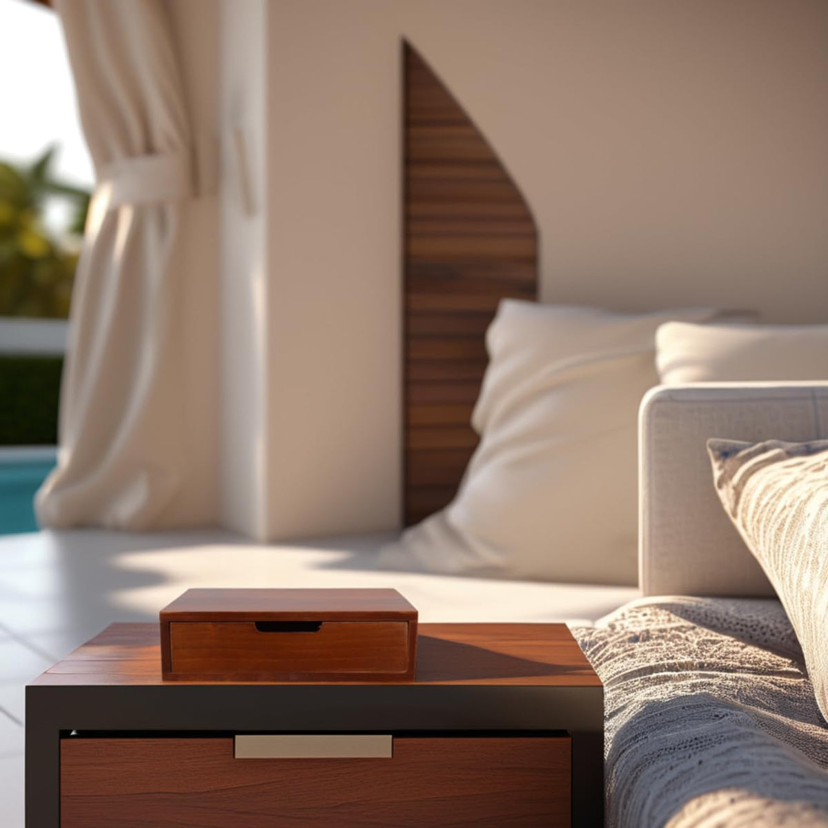 Brown Desktop Storage Drawer - view 2