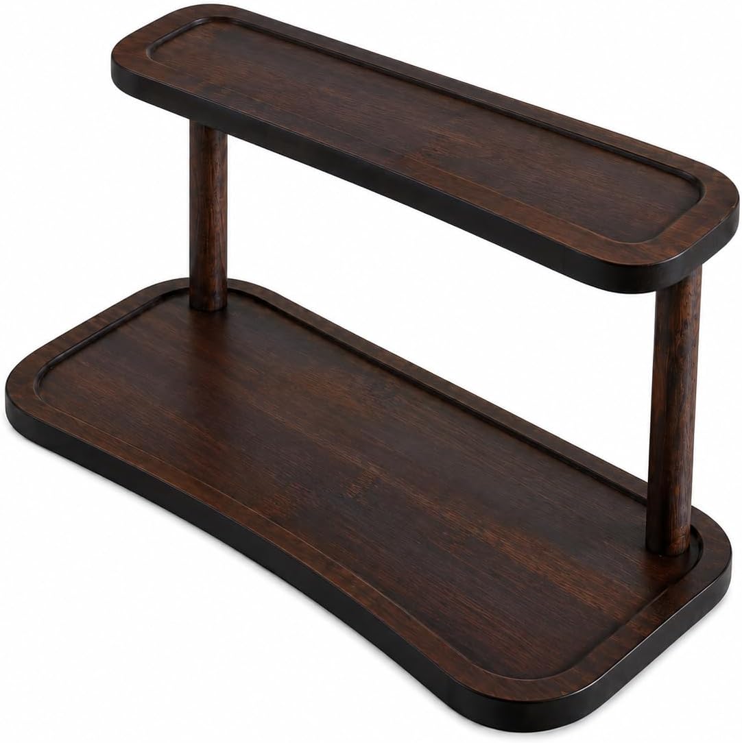 Two-Tier Wooden Desktop Shelf - view 1
