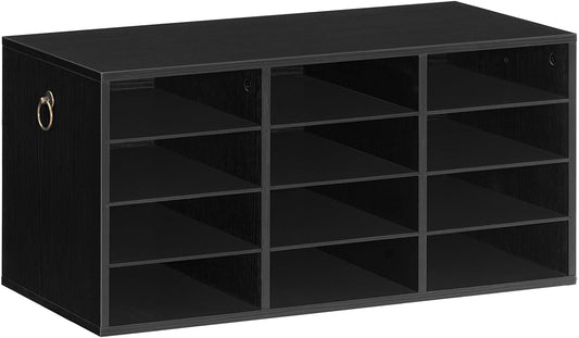 Black Multi-Compartment Paper Organizer - view 1