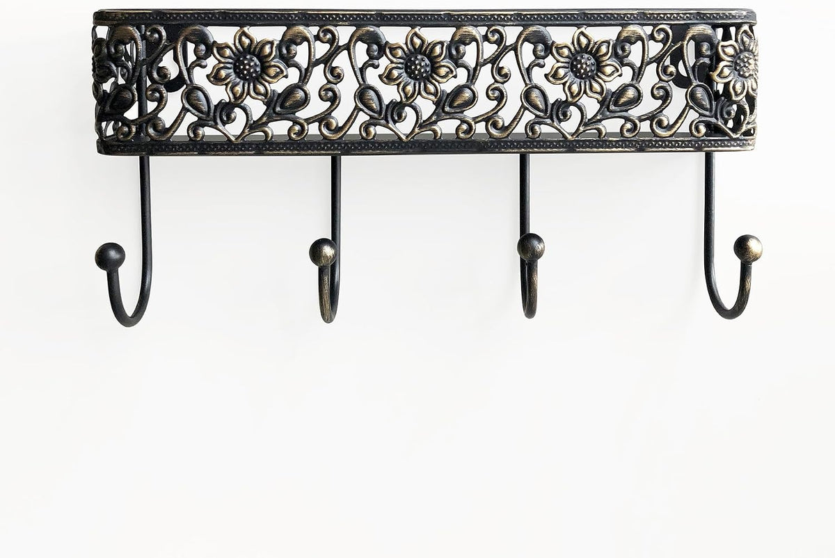 Ornate Metal Wall Hook Rail - view 1