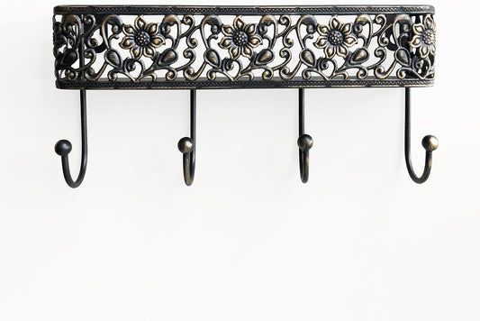 Ornate Metal Wall Hook Rail - view 1