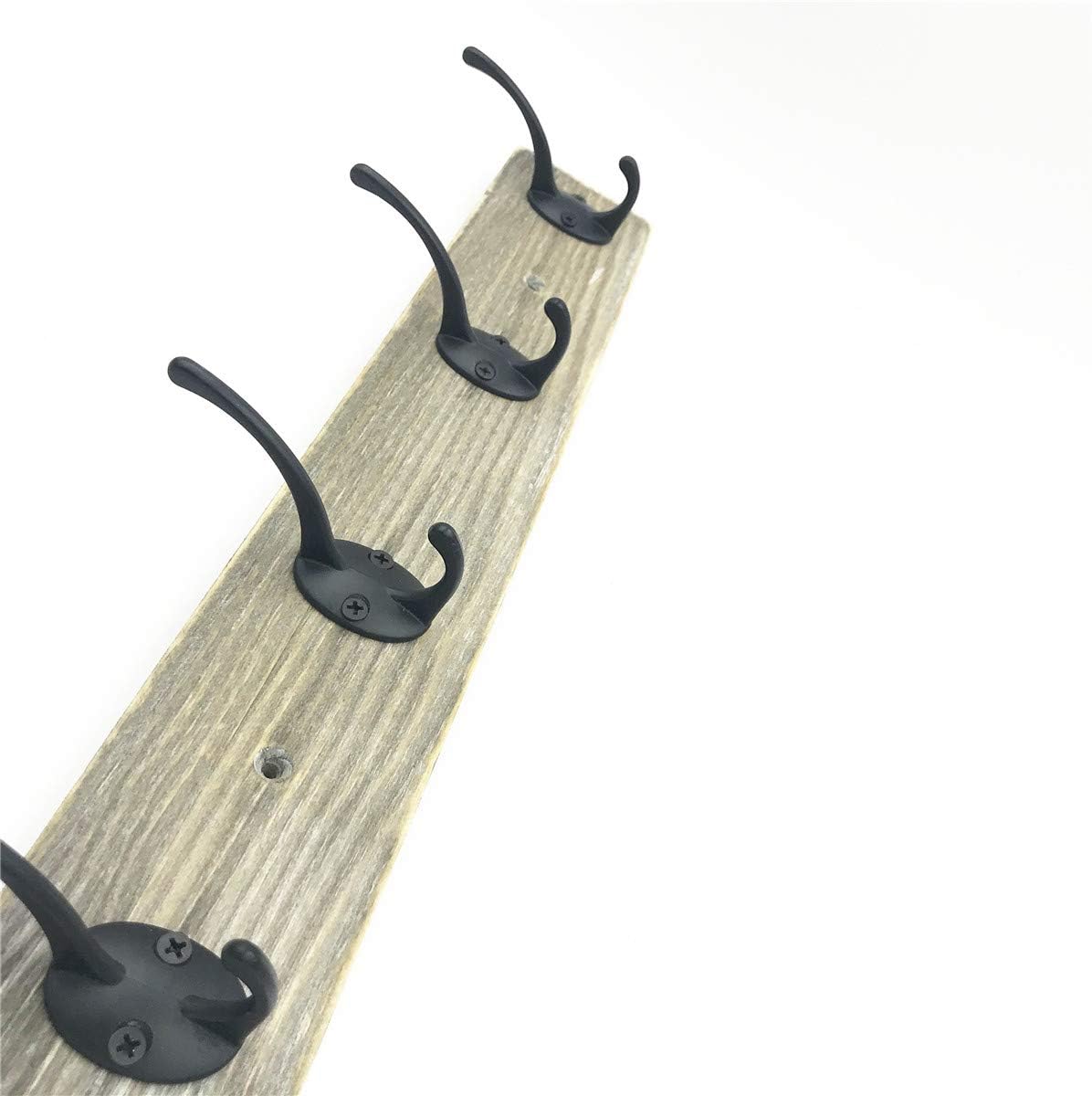 Wood and Black Coat Hook Rail - view 3