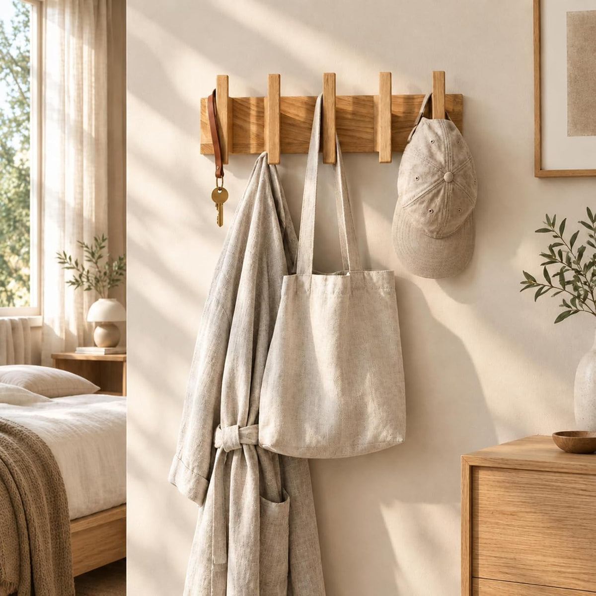 Folding Wooden Coat Rack - view 4