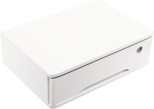 White Low-Profile Storage Drawer - view 1