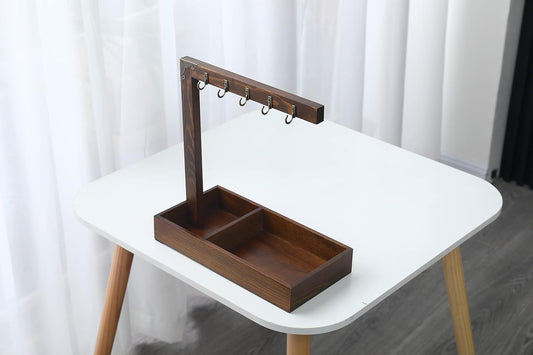 Wooden Jewelry Stand with Tray - view 1
