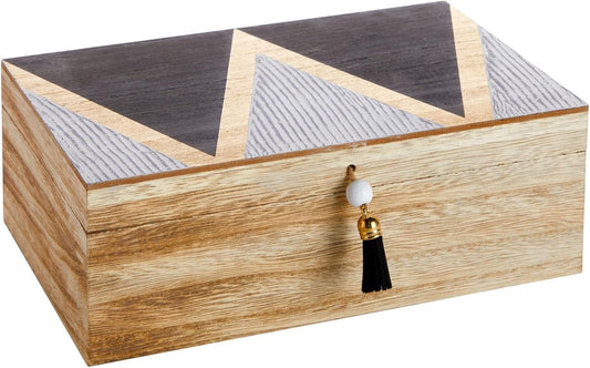 Geometric Wooden Keepsake Box - view 1