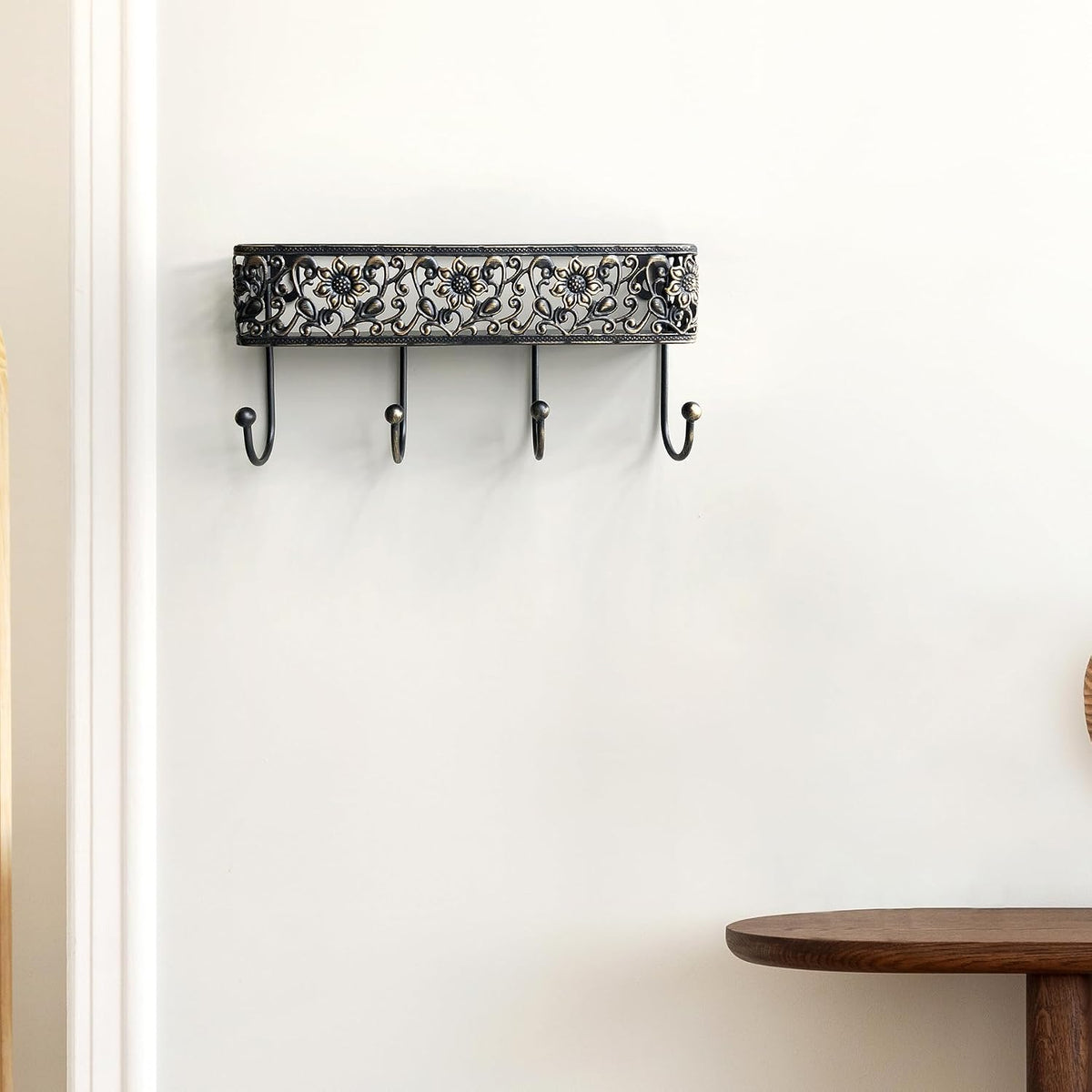 Ornate Metal Wall Hook Rail - view 4