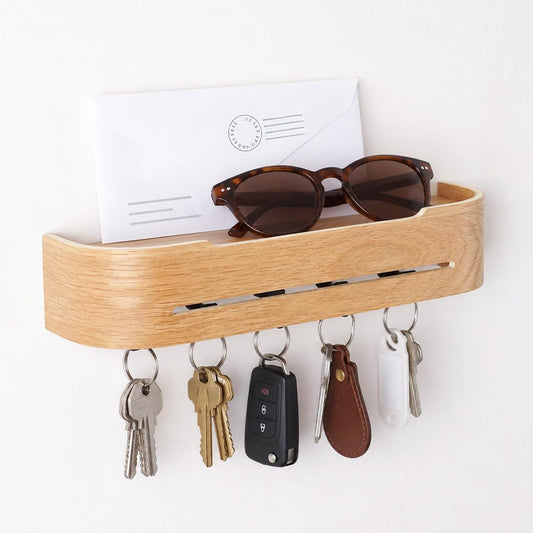 Curved Wooden Key Shelf - view 1