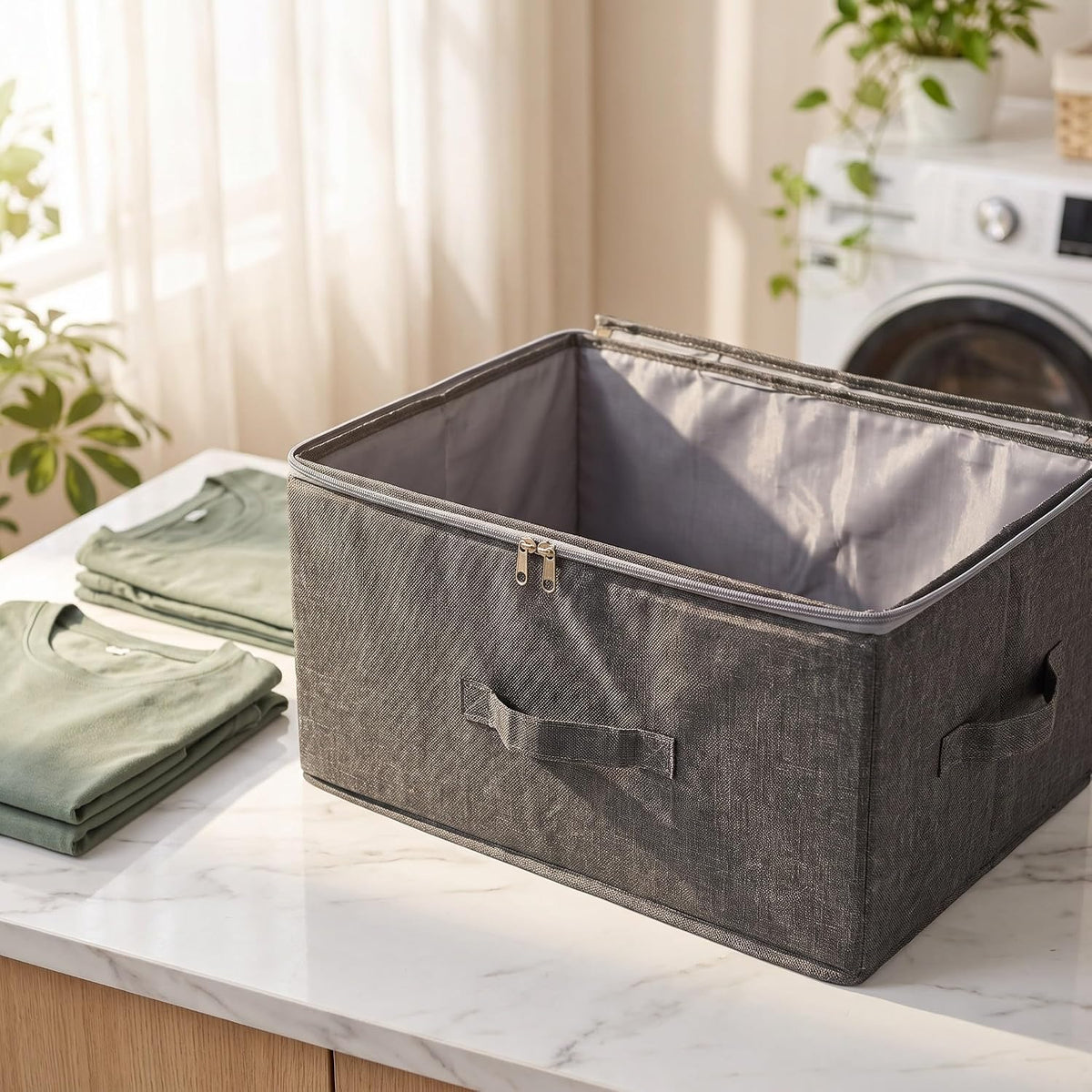 Gray Zip Storage Bag - view 4