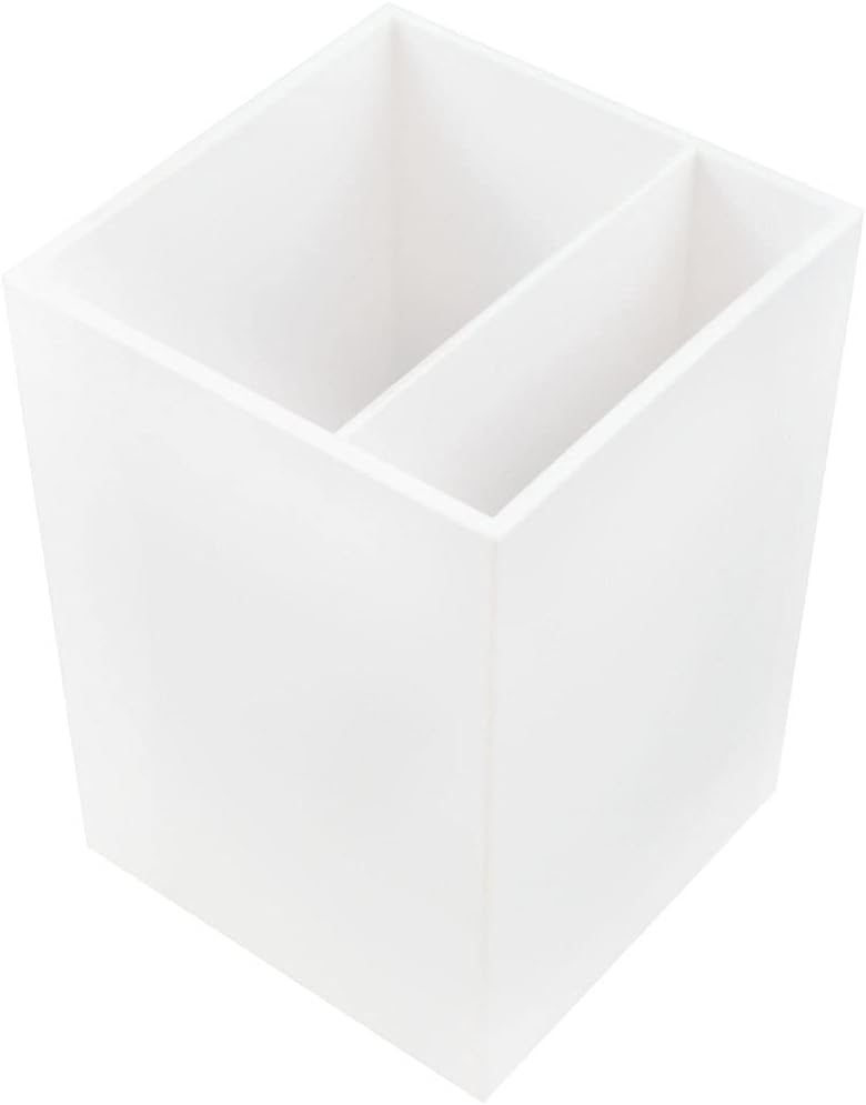 White Compartment Pen Cup - view 1