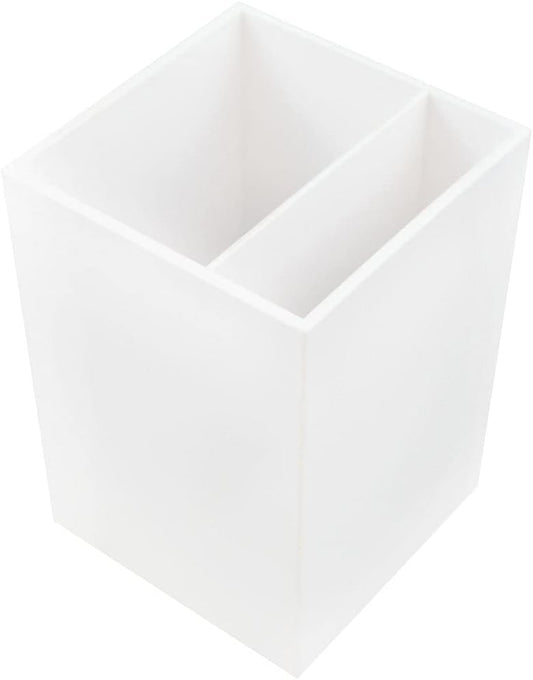 White Compartment Pen Cup - view 1