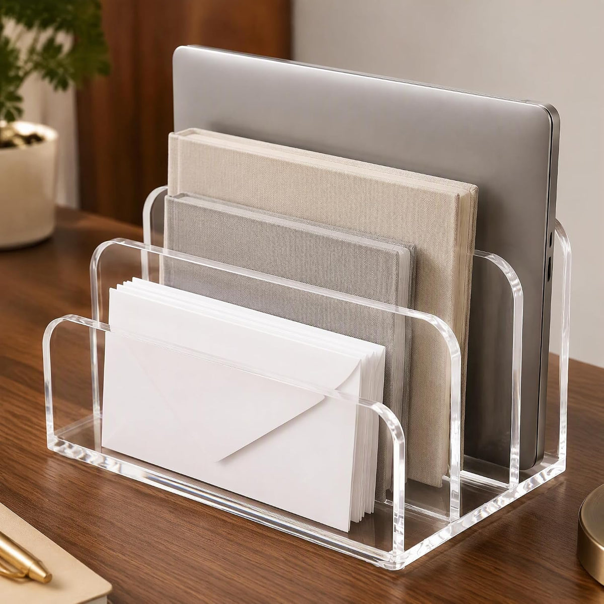 White Metal File Holder - view 3