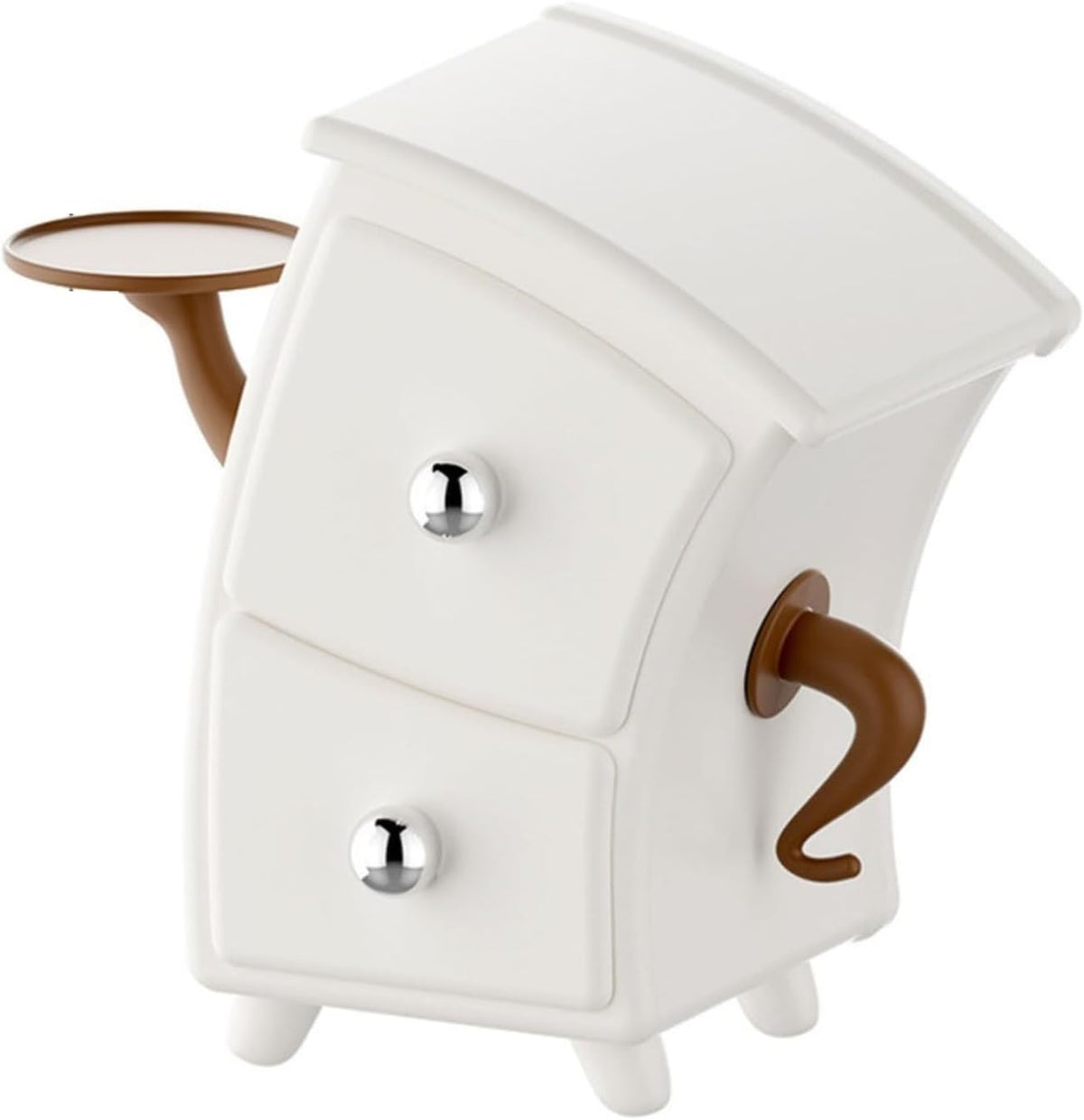 Curved White Mini Drawer Organizer - view 1