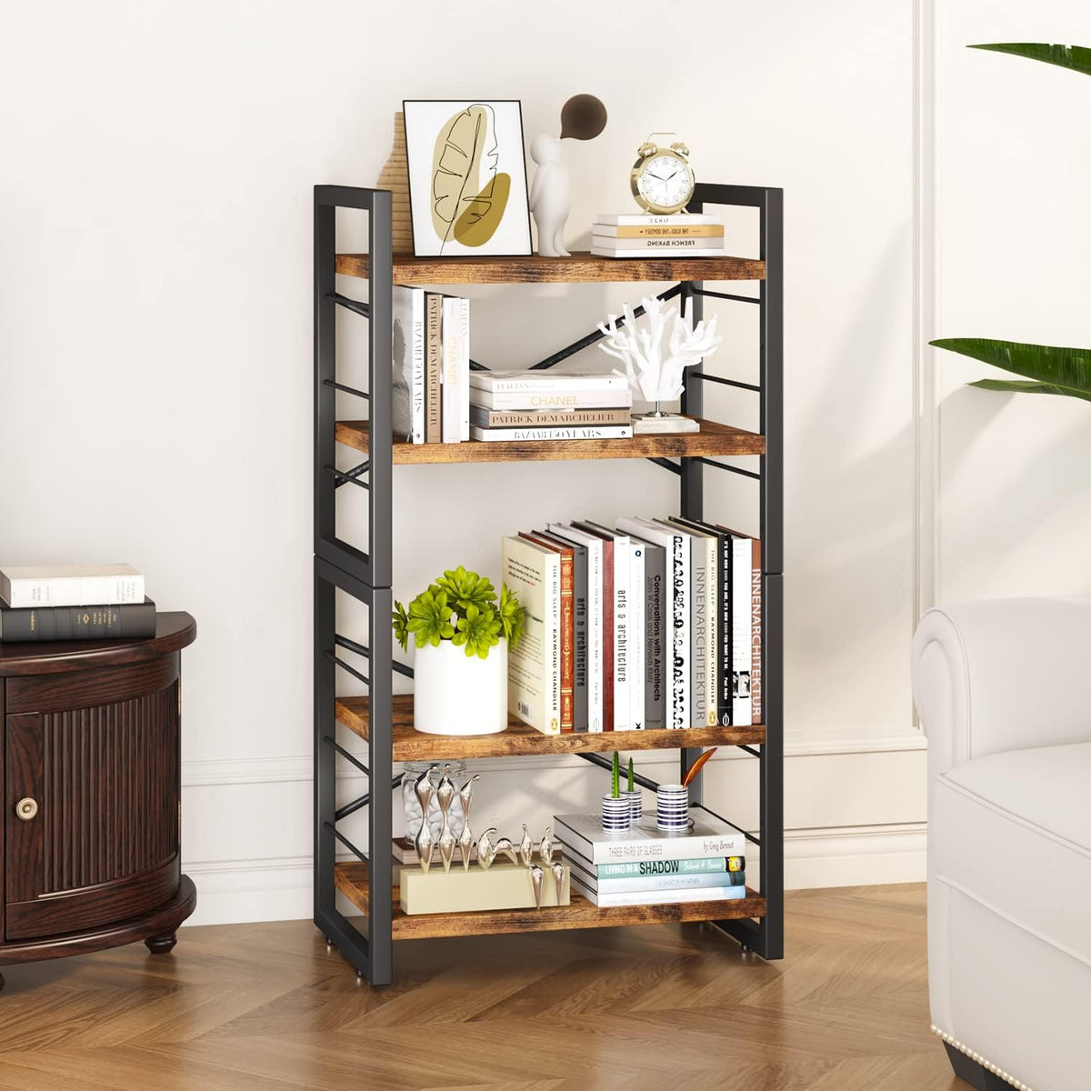 Wood and Metal Storage Shelf - view 2